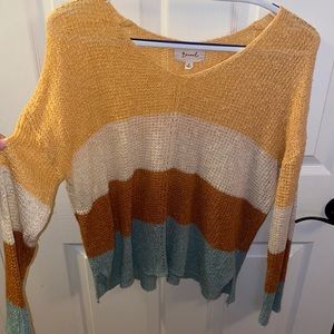 Lightweight color block sweater